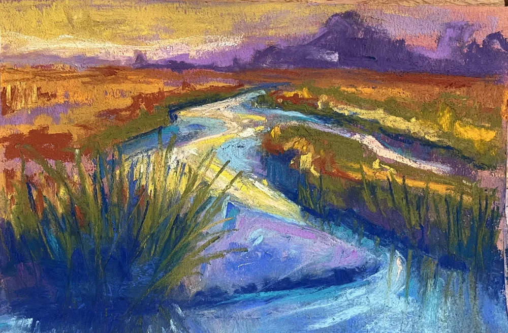Sunset marsh by Florbela Nienaber