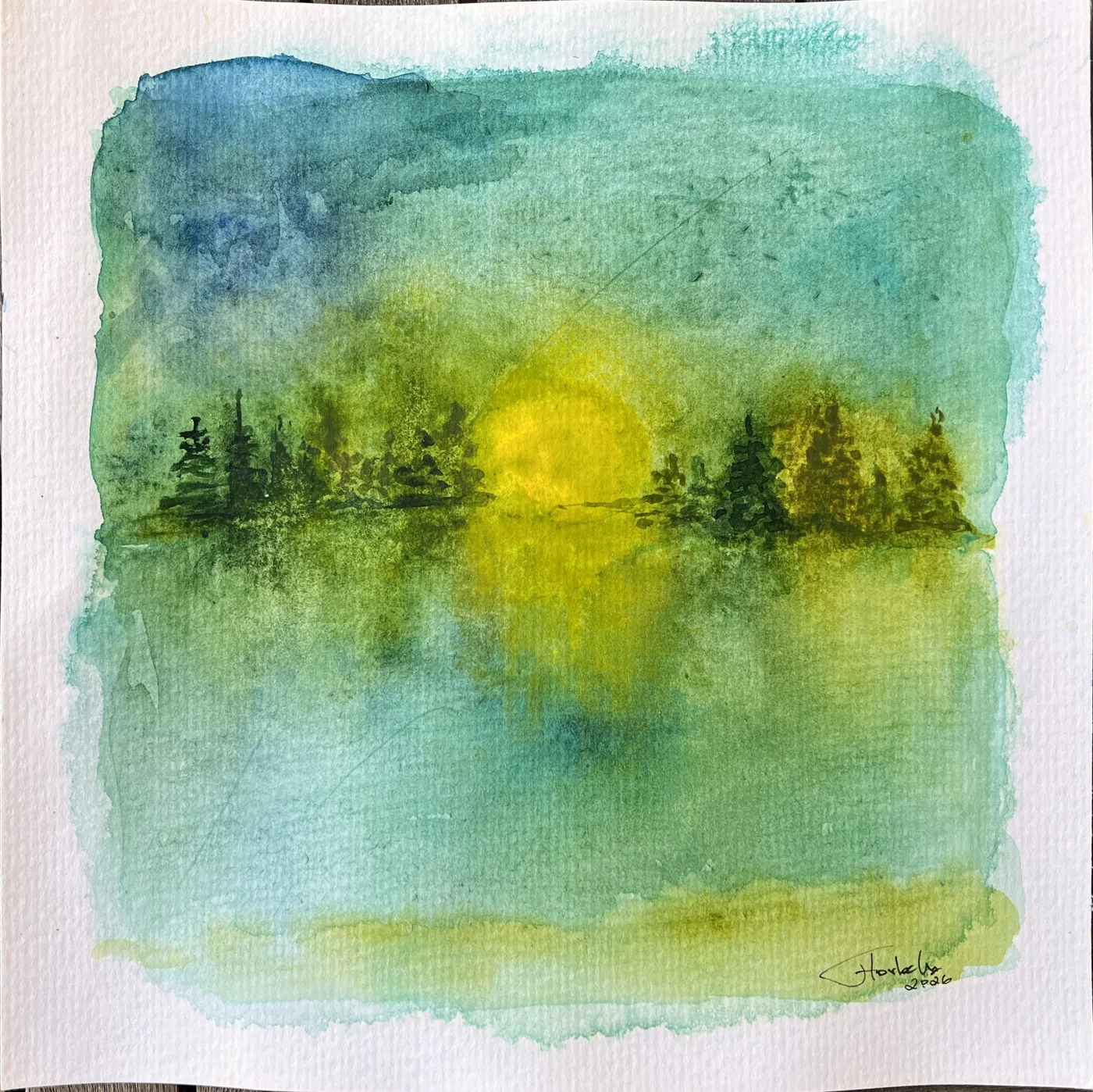 Golden Hour — original artwork by Florbela Nienaber