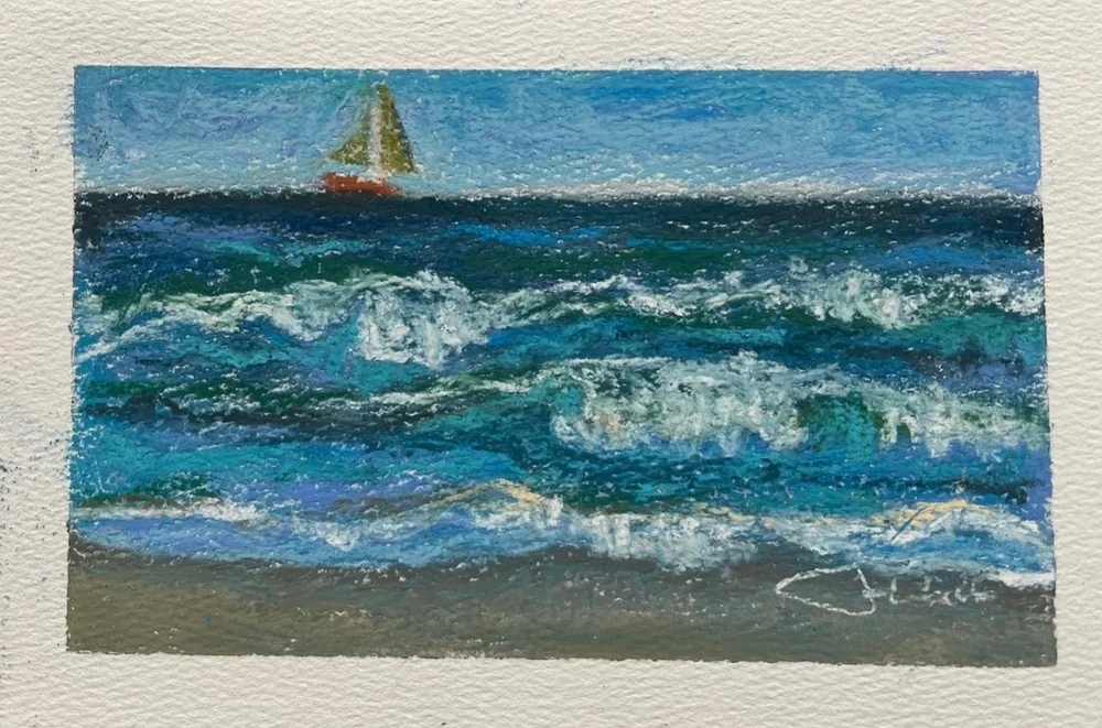 Sailboat waves by Florbela Nienaber
