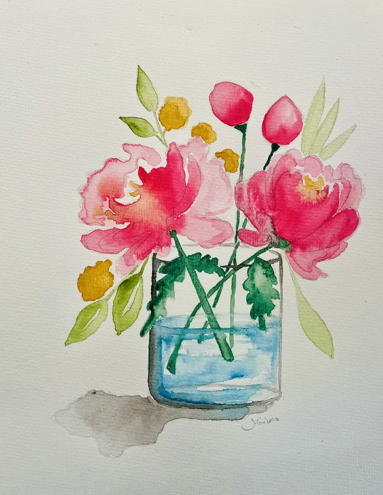 Pink peonies by Florbela Nienaber