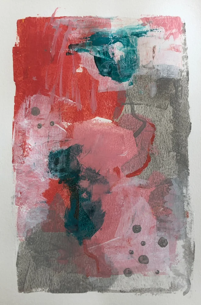 Red abstract by Florbela Nienaber